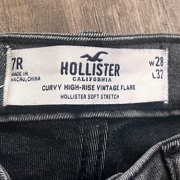 Black Hollister flare jeans, size 7, black - Picture 2 of 3